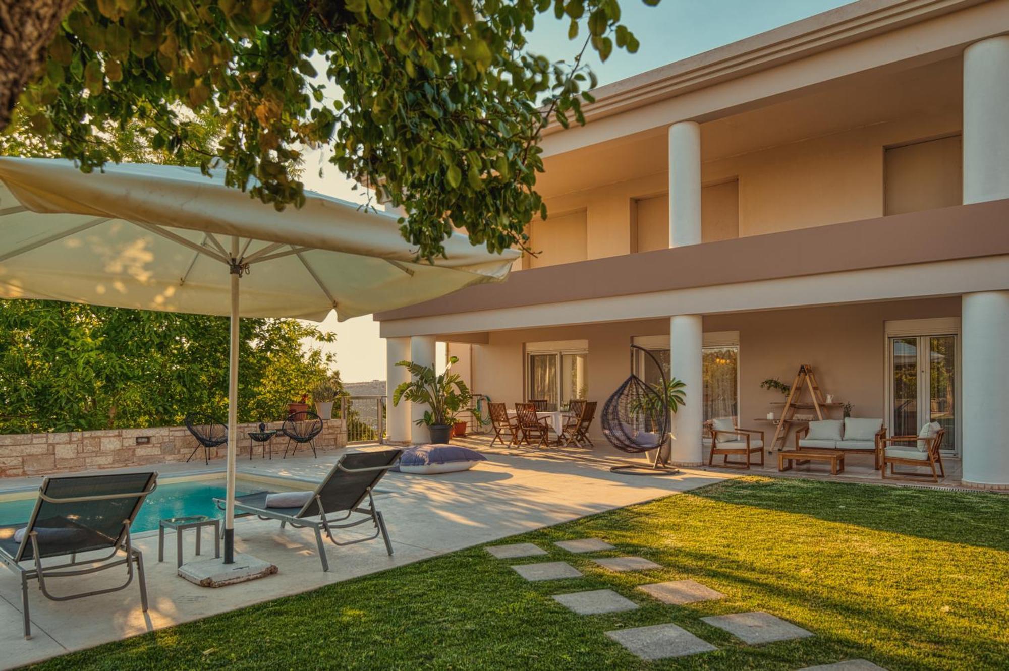Blue Sky Villa In Crete Epano Vathia Buitenkant foto