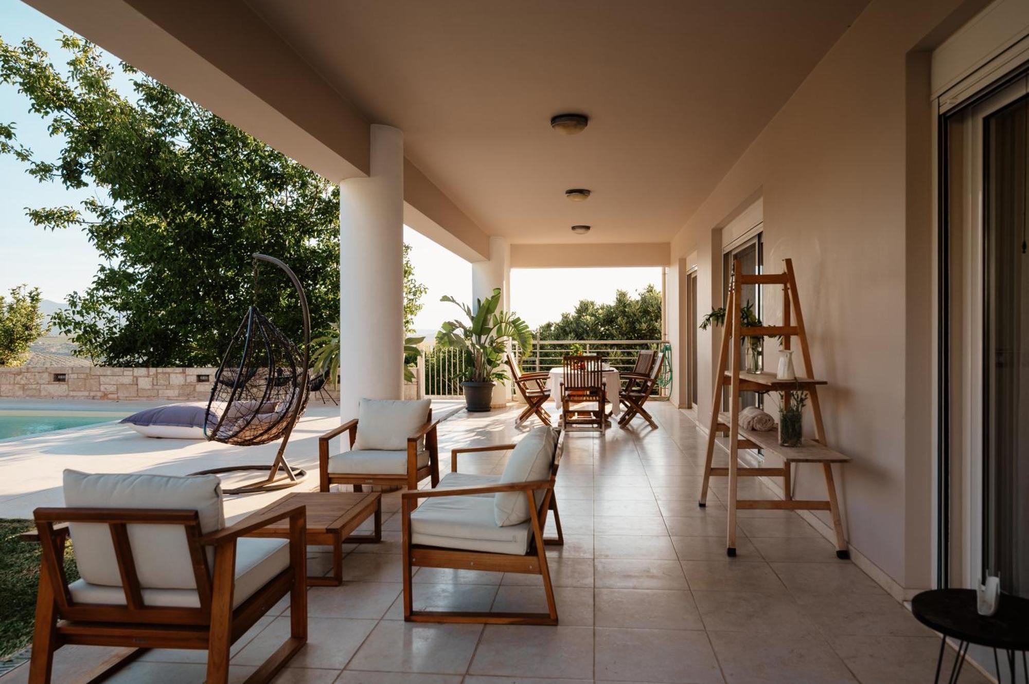 Blue Sky Villa In Crete Epano Vathia Buitenkant foto